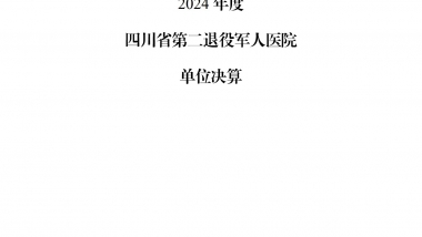 2024年度四川省第二退役军人医院单位决算